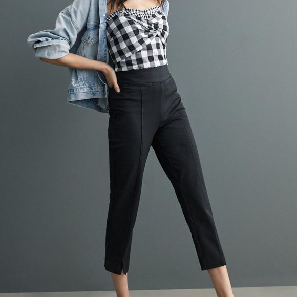 Anthro Maeve Grace Black Relaxed Capri - Picture 2 of 8